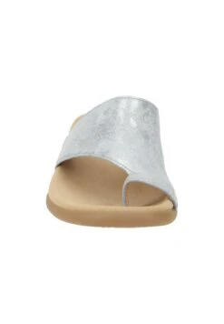 Gabor Pantolette Flach - Grau Silber Metallic -Gabor 1c690f8b3ae64870a81820addd195183