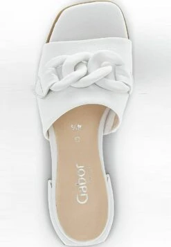 Gabor Pantolette Flach - Weiss Lds Uni 8 Gabor Pantolette Flach - Weiss Lds Uni -Gabor 30f3d61416db4a01a2e9be134e4326ba