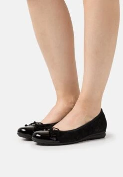 Gabor Comfort Klassischer Ballerina - Schwarz/gold