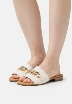 Gabor Comfort Pantolette Flach - Neve/gold