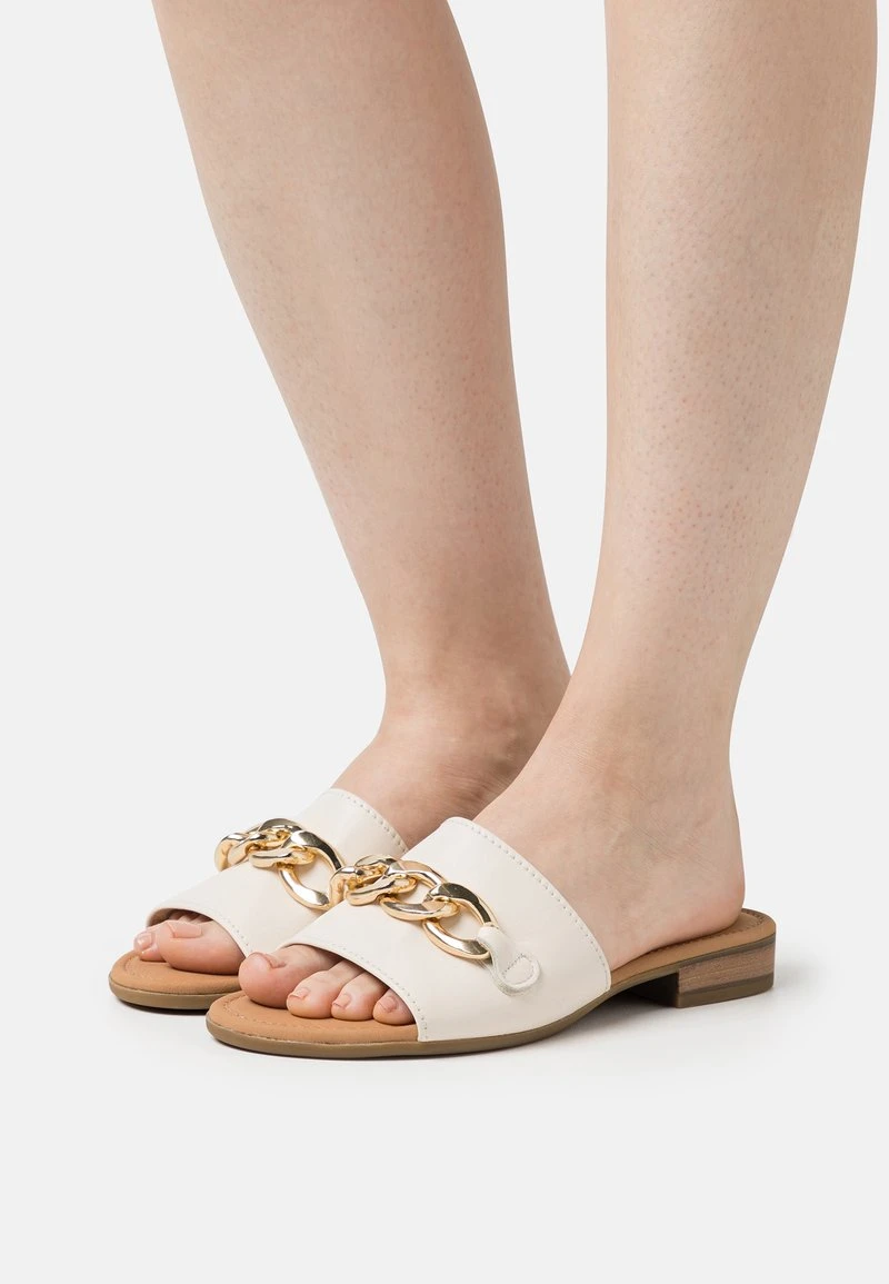 Gabor Comfort Pantolette Flach - Neve/gold 1 Gabor Comfort Pantolette Flach - Neve/gold