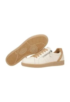 Gabor BEQUEME HALBSCHUHE FÜR DAMEN IN BEIGE - Sportlicher Schnürer - Off White / Light Brown / Caramel -Gabor 6059ce1879404f8e8c5f58cc2431e1b2