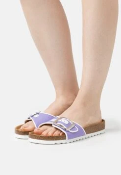 Gabor Pantolette Flach - Flieder/weiß