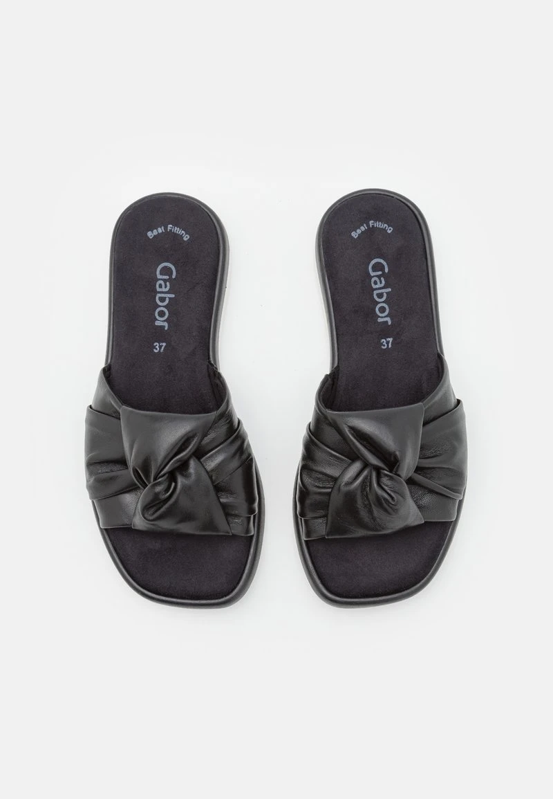 Gabor Pantolette Flach - Schwarz/latte 6 Gabor Pantolette Flach - Schwarz/latte – Bild 6