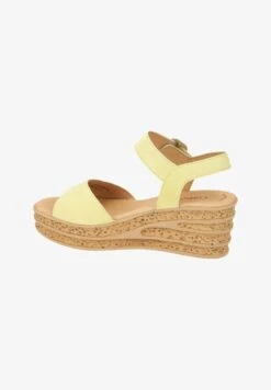 Gabor RIEMCHEN - Plateausandalette - Gelb