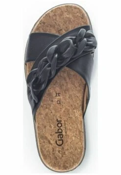 Gabor Pantolette Flach - Schwarz Kork Uni -Gabor c54b08212e744cf09ab67dd9627cb435