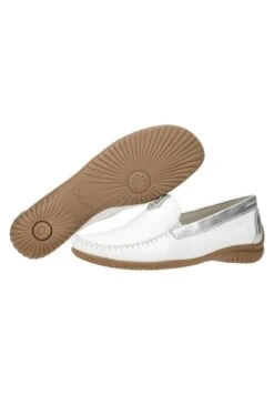 Gabor FLORENZ BEQUEME - Mokassin - Weiß/silber -Gabor dab47ce9d0d444edb3e678b6d92ee58e