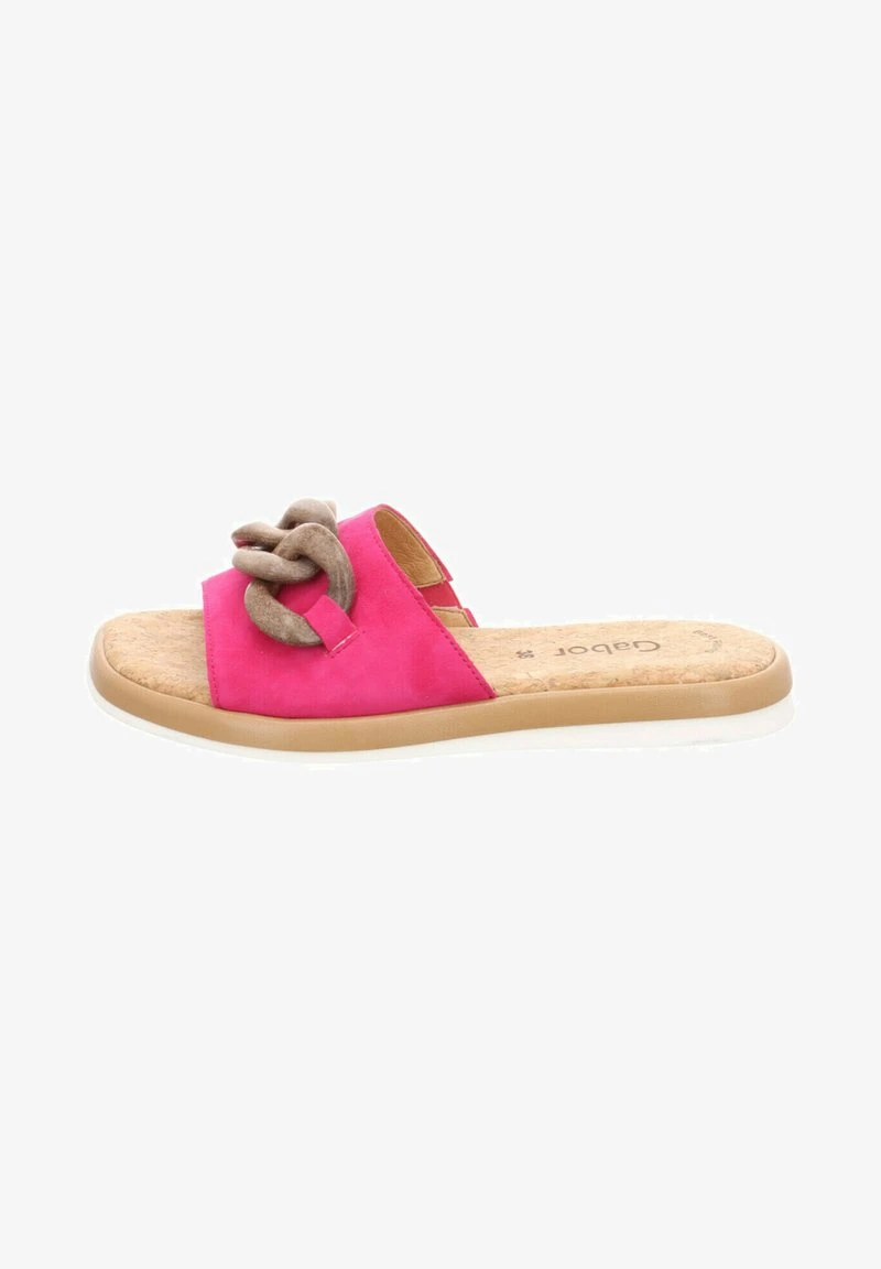 Gabor Pantolette Flach - Pink/kork Holz 6 Gabor Pantolette Flach - Pink/kork Holz – Bild 6