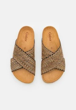 Gabor Pantolette Flach - Natur/schwarz -Gabor f98fbfefb702475baf094dd035990f8a