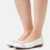 Gabor Klassischer Ballerina - Weiß/silber